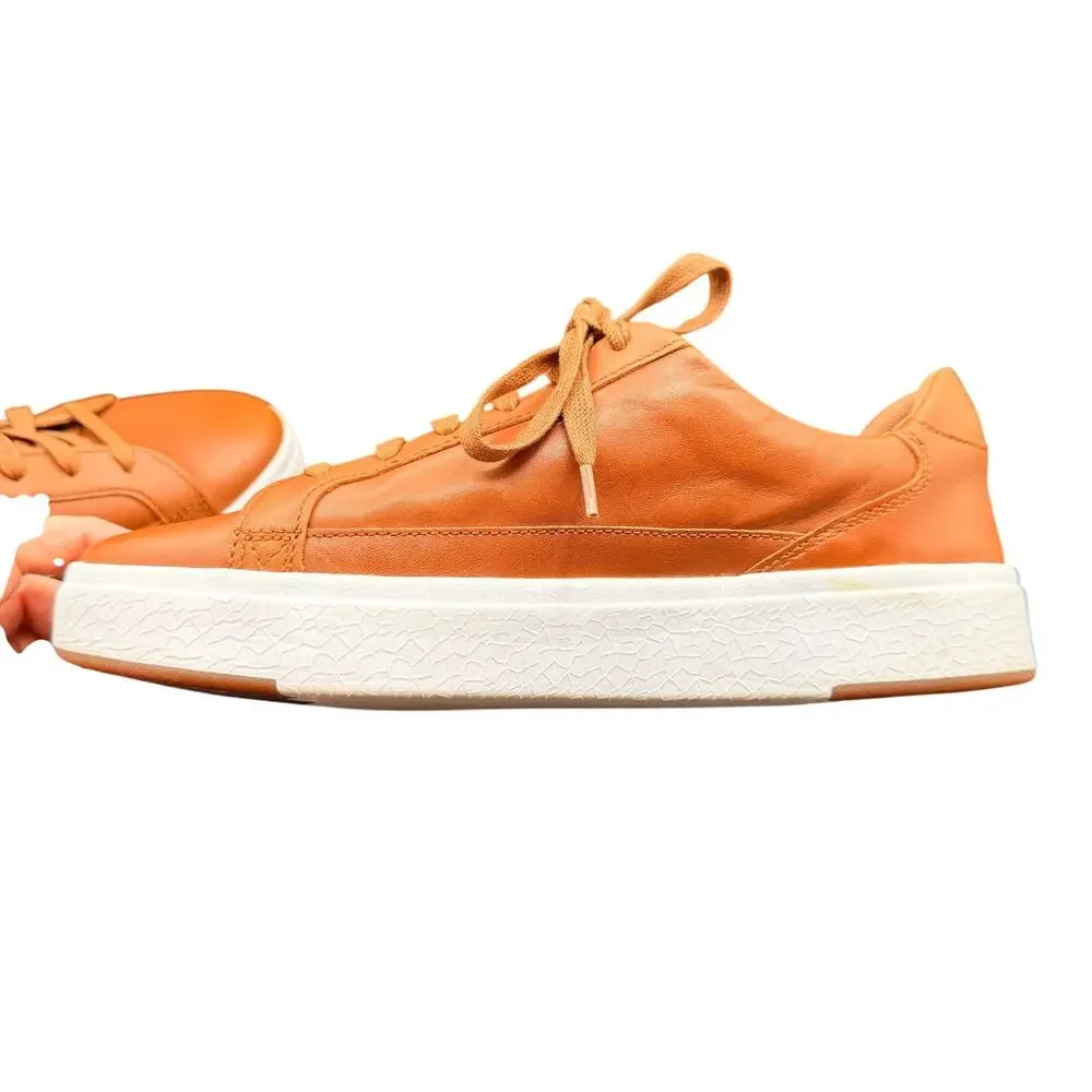 Kizik Vegas Leather Hands Free Sneakers Cognac Brown Men’s 9 W women’s 10.5 W